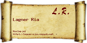 Lagner Ria névjegykártya