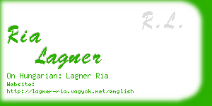 ria lagner business card